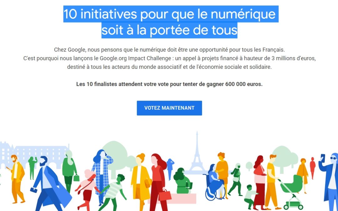 Google Impact challenge France 2019 : Konexio et Unis-cité parmi les 10 finalistes